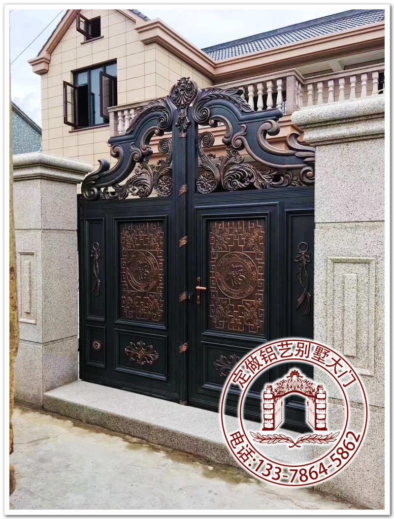 铁艺大门,铝艺大门,爱不忍释农村围墙设计
