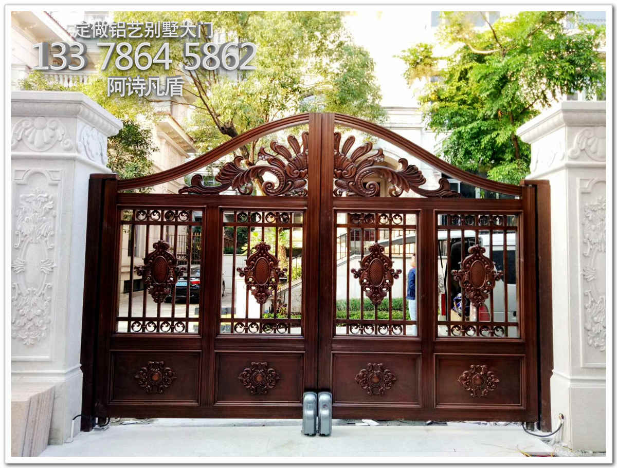 铁艺大门,农村围墙大门乡村师出有名效果图