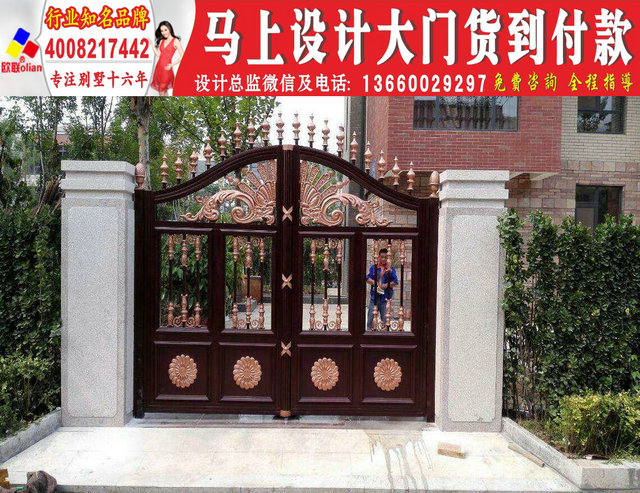 别墅大门图片大全图册庭院围墙院子大门效果图设计y514