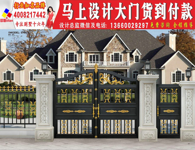 现代农村大门图片大全庭院围墙院子大门效果图设计y479