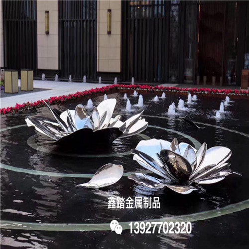 深圳酒店景观不锈钢荷花雕塑植物雕塑广泛的运用之处