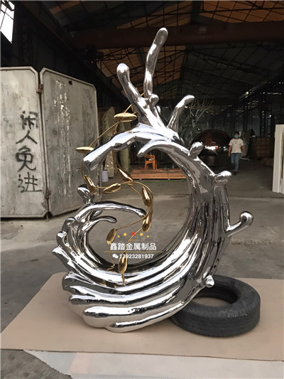 不锈钢公园广场雕塑小品——户外艺术装置案例