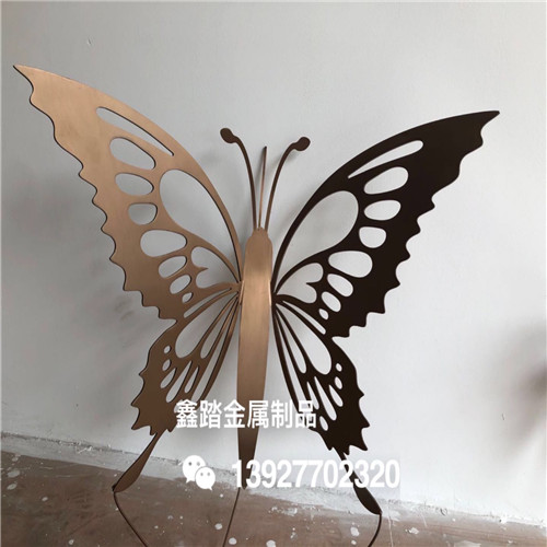 不锈钢蝴蝶雕塑景观系列不锈钢昆虫雕塑体现空间的特质