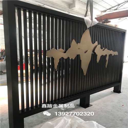 售楼部户外氟碳漆镀锌管铁艺格栅背景墙2020火爆款