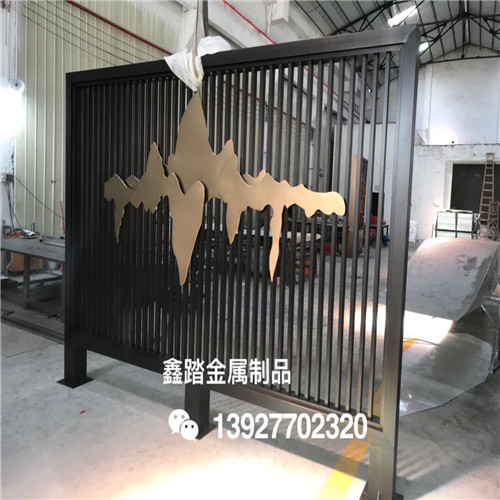 售楼部户外氟碳漆镀锌管铁艺格栅背景墙2020火爆款