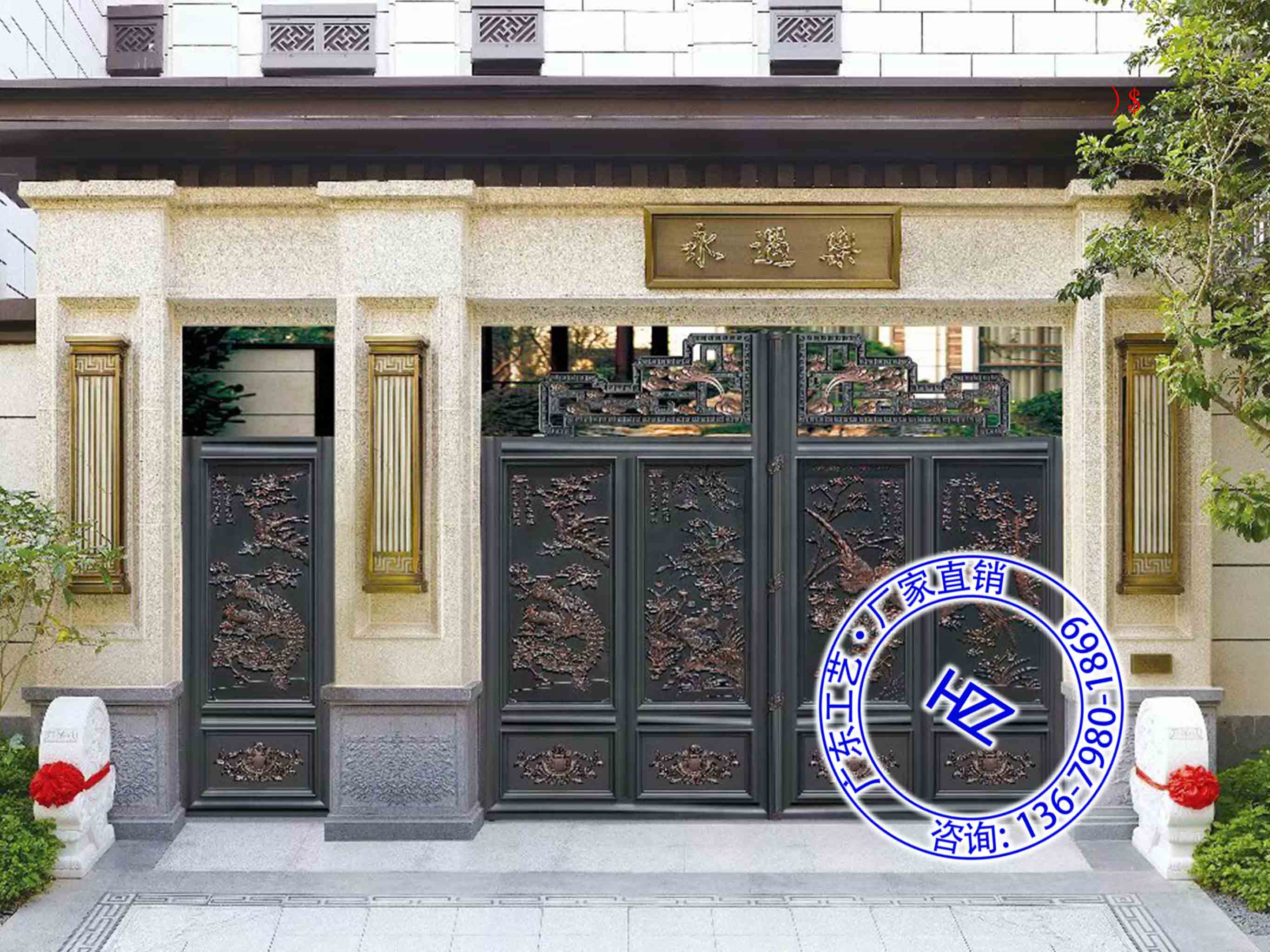 院子大门门楣太原别墅楼大门