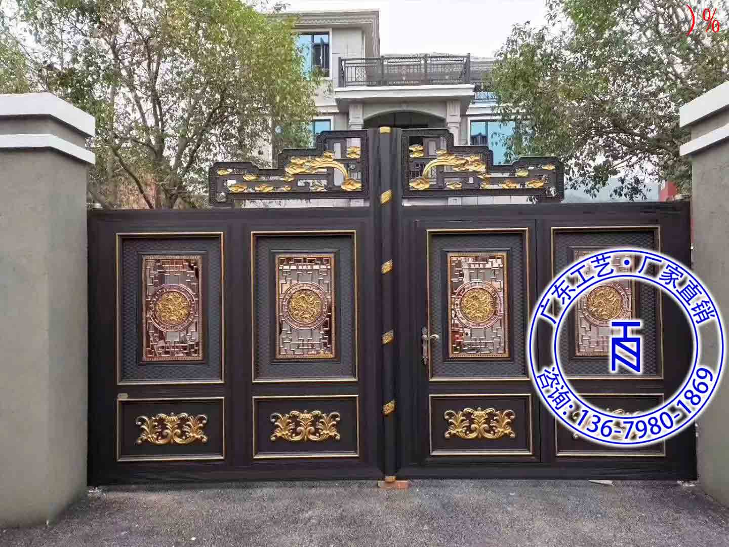 院子大门口墙别墅大门和外墙