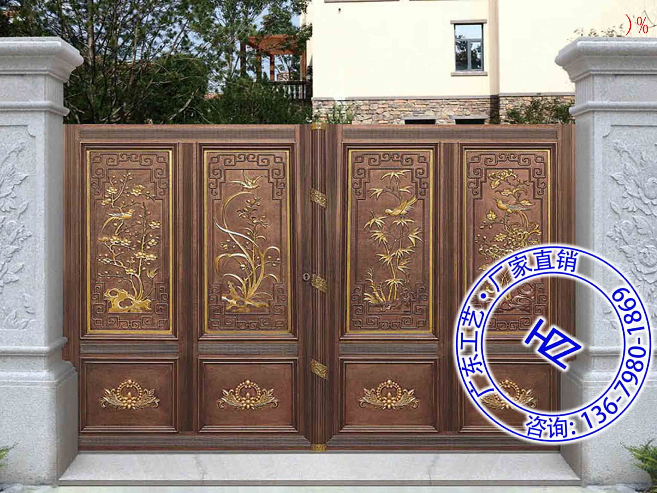 欧式院子大门别墅大门样品图