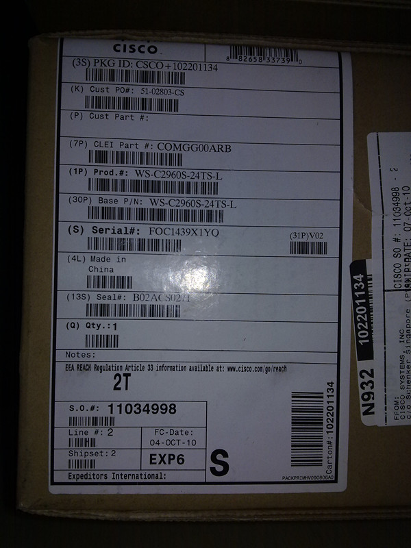 ȫWS-C2960S-24TS-L˼ԭװл