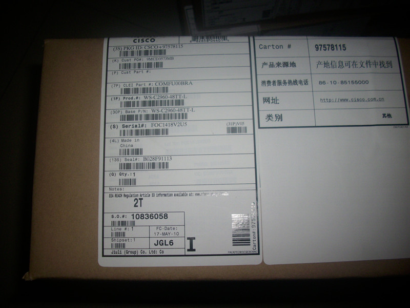 ȫ˼WS-C2960-48TT-L