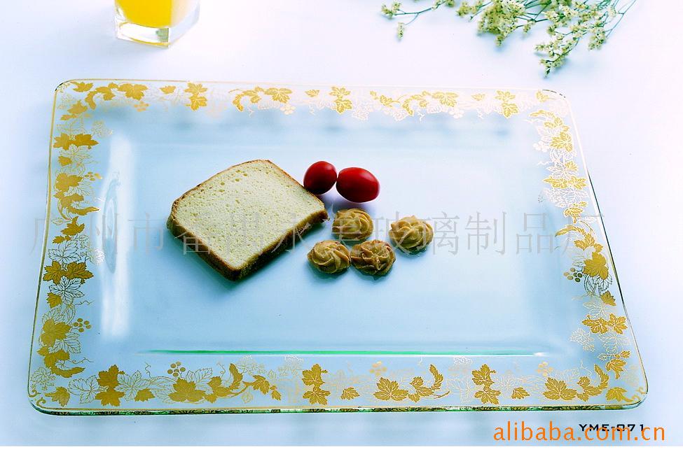 酒店艺术玻璃水果盘托盘