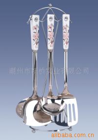 厨具精美陶瓷柄厨具套装