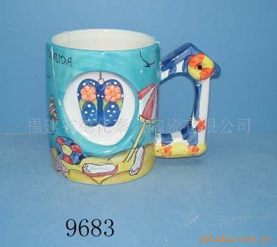陶瓷.白云土.白云土杯子.卡通杯