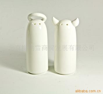 创意礼品家居用品厨房用品天使与魔鬼椒盐罐