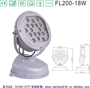新款LED投射灯24V18W36W泛光灯具大功率LED投光灯