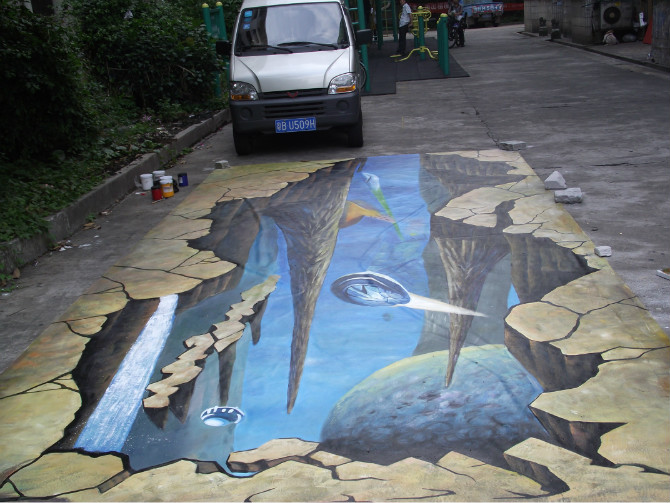 深圳3d地画/深圳3d壁画/深圳3d街头地画/深圳3d错觉画