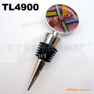 TL4900-新款琉璃红酒瓶塞