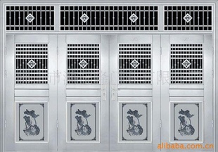 豪华不锈钢四开门S-119不锈钢门系列