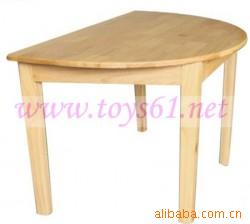 橡木半圆桌,儿童玩具,幼儿园用品