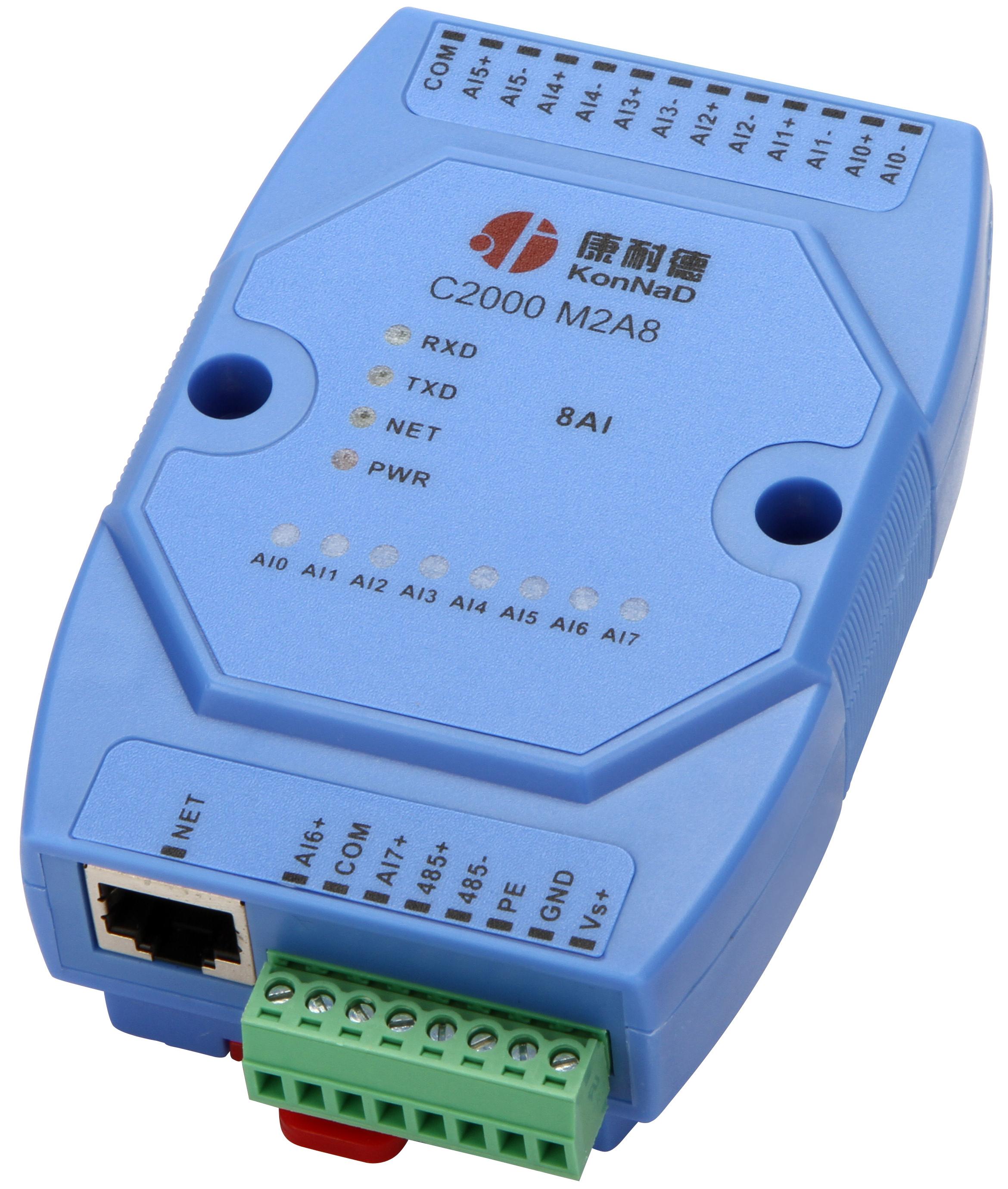 4-20ma转以太网,电流转RJ45模拟量采集模块