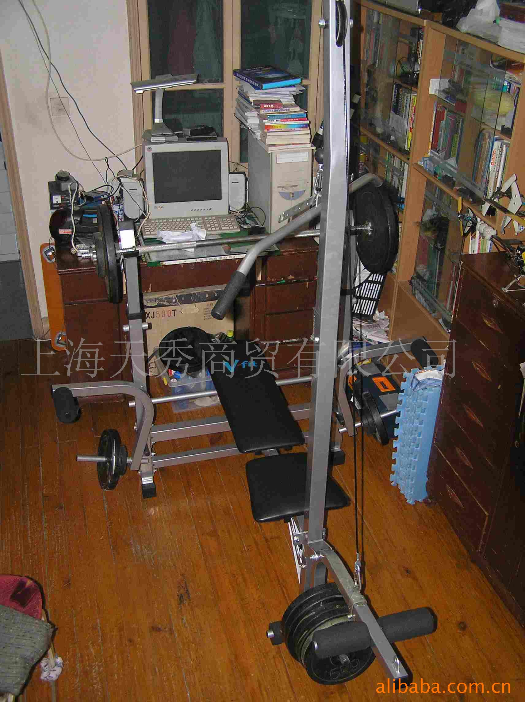 豪华多功能举重床-带下斜推健身器材运动器材