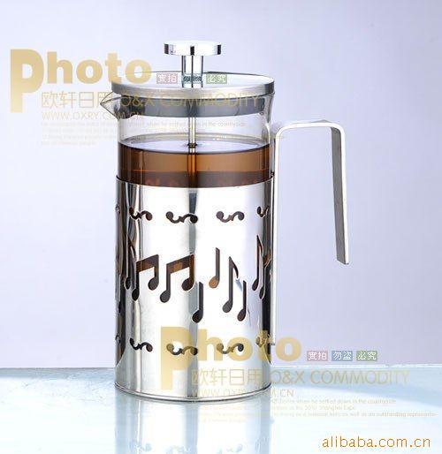不锈钢咖啡壶/冲茶器/法压壶/滤压壶600ML