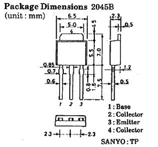 SANYO原装PNP型三极管2SB1204