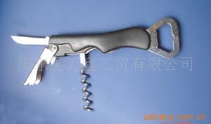 啤酒红酒开瓶器,塑料不锈钢多功能多用开瓶器
