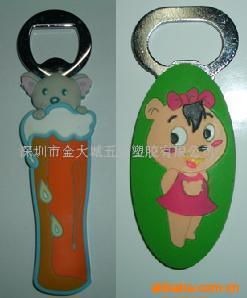 PVC滴胶开瓶器卡通开瓶器橡胶开瓶器(图)