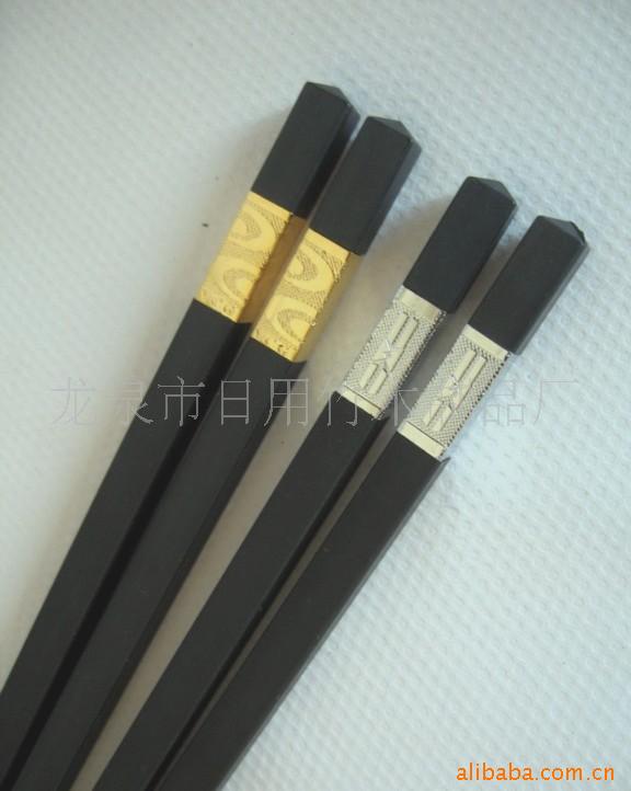 合金筷子(中介金竖线银圆点)(图)