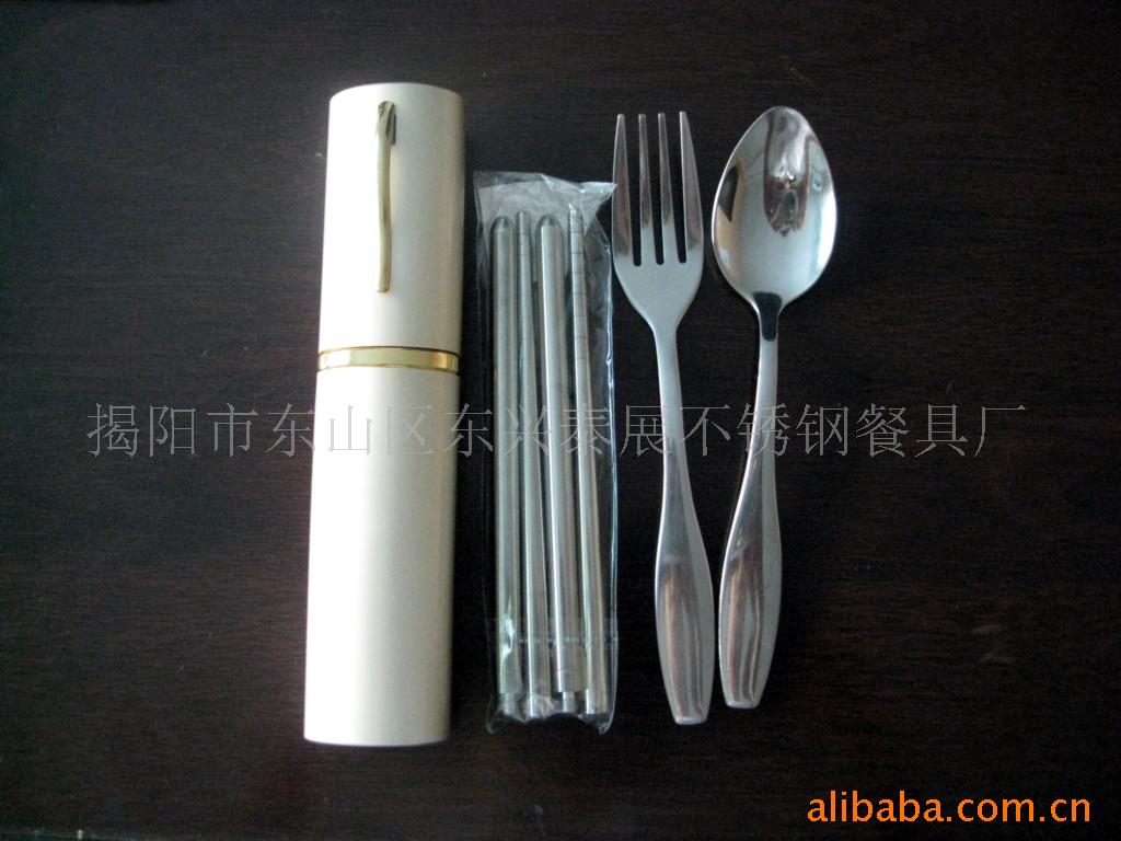 铝盒套装筷子、餐具三件套