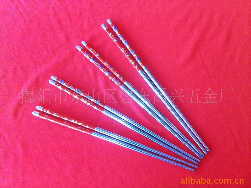 不锈钢餐具特级不锈钢条纹筷子