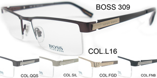HugoBoss男款半框金属光学架Boss309