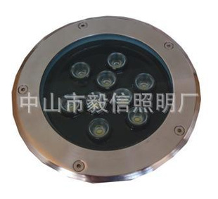 新款散热性能强9W埋地灯,大功率埋地灯,成品圆形防水埋地灯