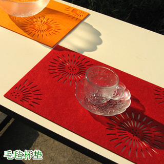 供应杯垫、浴帽、各种毛毡制品、等