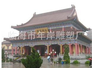 寺院建造,柱栋梁雕刻,油漆彩绘