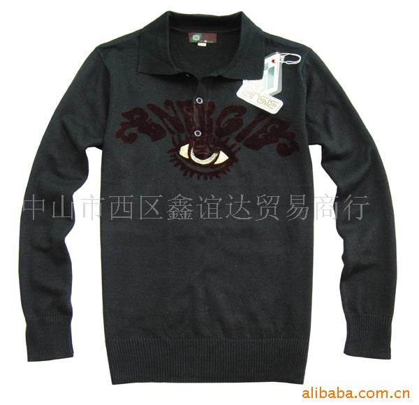 男式休闲薄毛衣外套(可当T恤)1026#