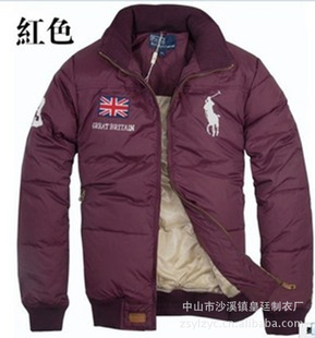 外贸男式羽绒服POLO羽绒服,加厚保暖,休闲羽绒服,一件代发