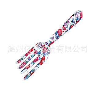 印花铝四叉花园工具叉