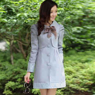 2013新品春装淘宝代销修身百搭中长款女式风衣外套GXY89818