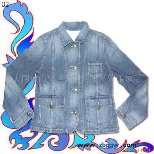 外贸库存服装,女士服装,女士牛仔上衣,休闲上装