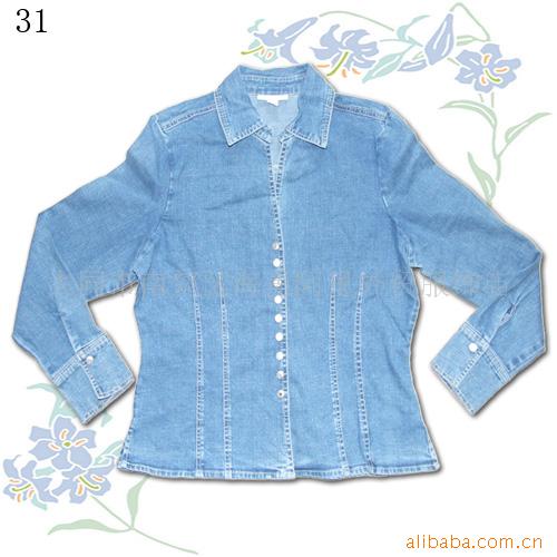 外贸库存服装,女士服装,女士牛仔上衣,休闲服装