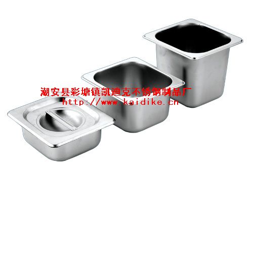 供应不锈钢美式份数盆/盘,规格1/6加厚