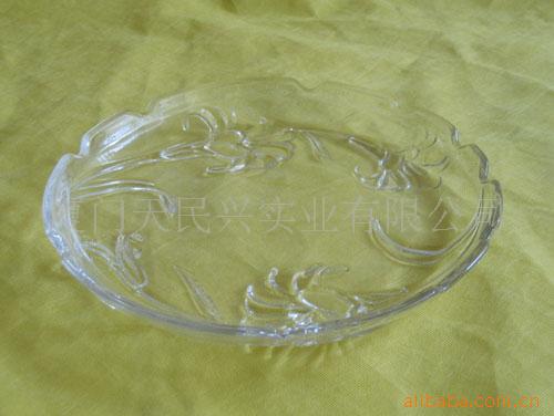 批发百合花果盘,玻璃水果盘,水果器皿,水果容器