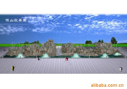 园林假山喷泉假山真石跌水溪