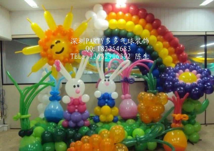 深圳魔术气球卡通造型,深圳魔术气球动物造型,深圳魔术气球装饰