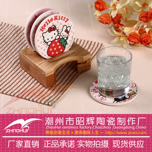 hellokitty吸水杯垫陶瓷杯垫hellokitty卡通杯吸水杯垫