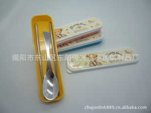 厂家小维尼熊不锈钢儿童勺子