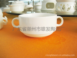 潮州餐具酒店餐具生活用品酒店瓷骨瓷潮州陶瓷炖盅双耳汤盅