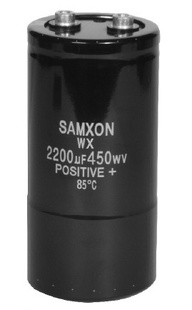 samxon万裕三信电解电容长寿命WX系列,螺钉型,